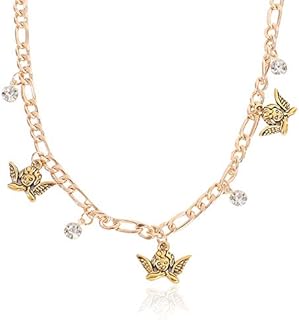 nalisasa 天使项链小天使项链女士女孩天使翅膀吊坠项链丘比特守护者