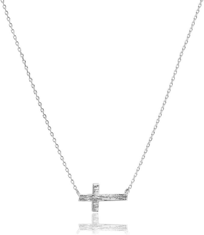 me plus 时尚女士少女小十字架吊坠项链女士简单十字架项链金浸韩国