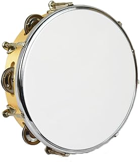 ennbom 成人手鼓 手鼓 可调节金属叮当 木框 手鼓 (20.32 厘米)