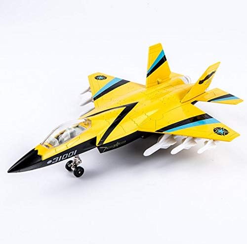 topwon 压铸金属军事战斗机喷气机儿童/飞机玩具带 led 灯灰色 黄色