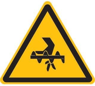 安全操作标识 设备粘贴性标牌-当心卷入伤手 50mm艾瑞达rol-k020