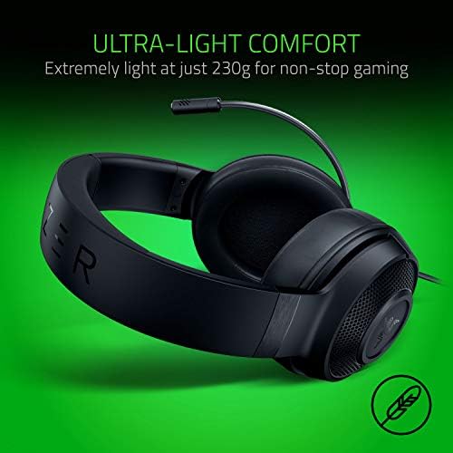Razer 雷蛇 Razer Kraken X Lite 超轻游戏耳机 7 1 环绕音效 轻型框架 可弯曲的心形麦克风 适用于电脑 Xbox Ps4 任天堂开关 黑色 价格报价图片评测