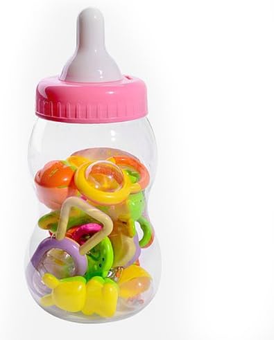 仙邦宝贝婴幼益智玩具奶瓶育儿乐摇铃8只罐装摇铃25002婴儿玩具01岁给