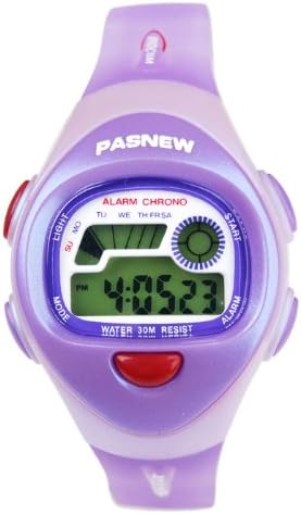pasnew百圣牛 好认的学生/儿童防水运动电子手表 pse-056 小号 (紫色)