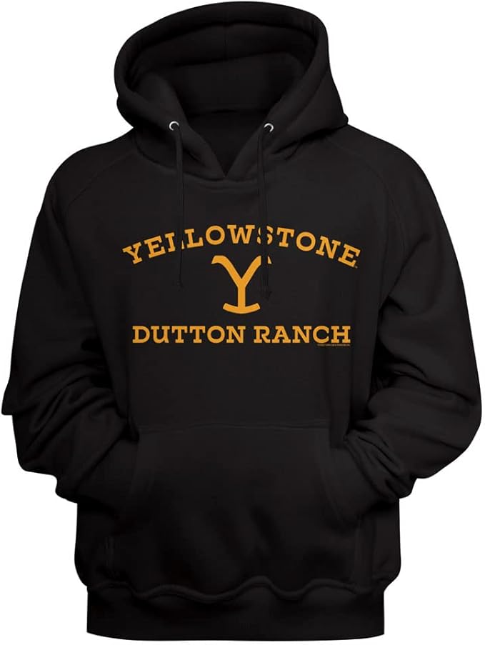 yellowstone 男式连帽衫 dutton ranch 标志成人长袖运动衫现代西部