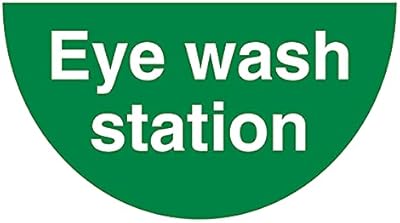 eye wash station – 620 x 350毫米 – 半月贴纸,自粘