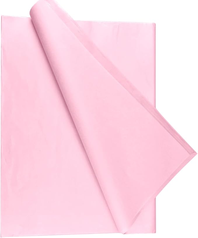 银质纸巾散装 100 件玫瑰粉色纸巾纸 19.7 英寸 x 13.8 英寸(约 40.