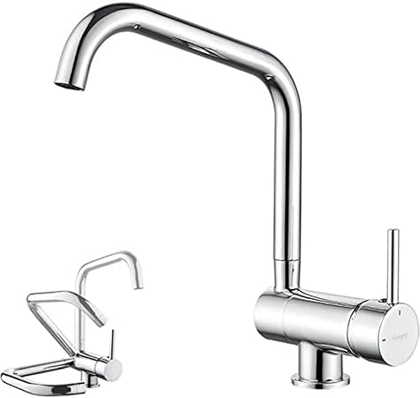 Ibergrif M 折叠厨房水龙头带旋转喷嘴 水槽混合器适用于窗户安装 镀铬 银色 Ibergrif 价格报价图片 亚马逊中国