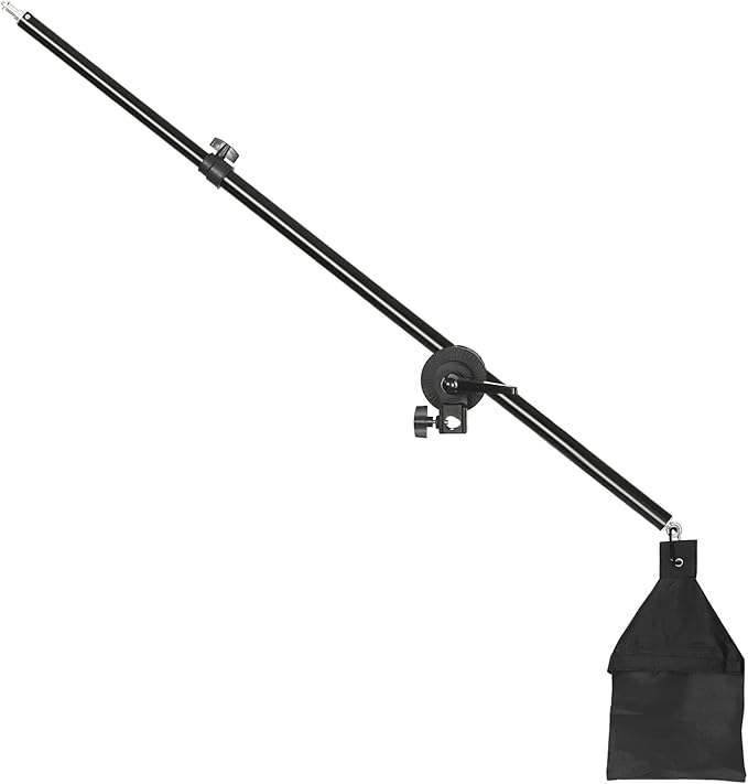 2 英尺至 5 英尺可调节头顶灯吊臂,带沙袋,用于三脚架,软箱,摄影工作