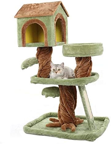 yospot 多层猫树屋公寓家具站立小屋家具小猫活动塔带抓板猫咪宠物