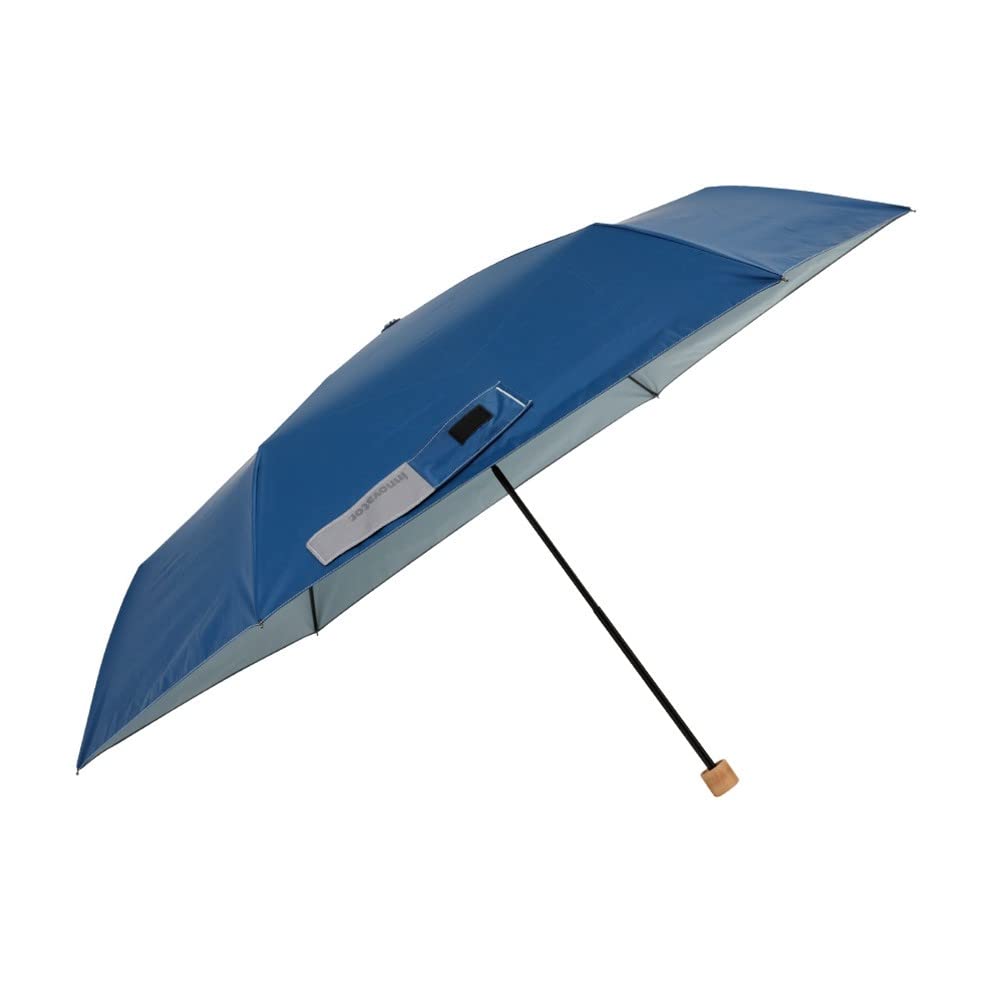 Ogawa wide folding umbrella manual open 60cm innovator dual use UV protection rate & shading rate more than 99% heat insulation processing waterproof dark blue storage box with zipper 18729