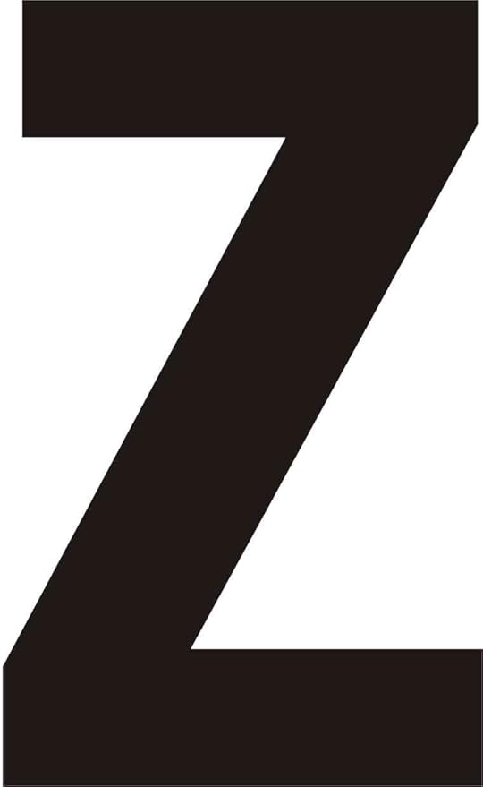 helvetica 粗体风格乙烯基字母 z - 黑色