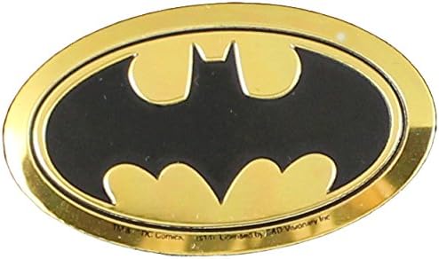 dc comics 原创蝙蝠侠标志,压花金属徽章贴纸,黄色,4cm