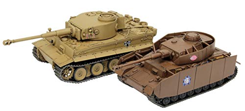 ***tz 少女与战车 搭建模型战车道 iv号战车h型(d型改) 鮟鱇队 vs 虎i