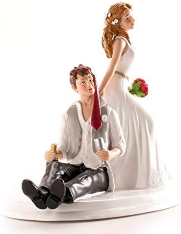 dekora - 醉酒新娘情侣人物,婚礼蛋糕14厘米