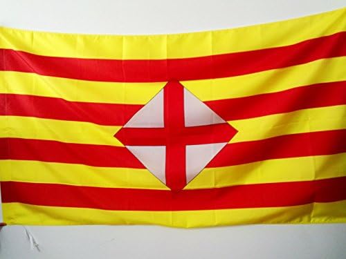 barcelona flag 3 英尺 x 5 英尺 用于杆 - catalonia - 巴塞罗那公告