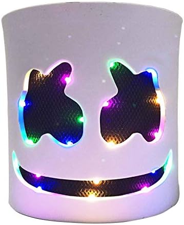 led面具万圣节dj面具发光音乐节全头角色扮演服装狂欢节道具乳胶面具3