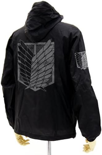 进击的巨人 调查兵团风衣 黑色×白色 尺寸:m