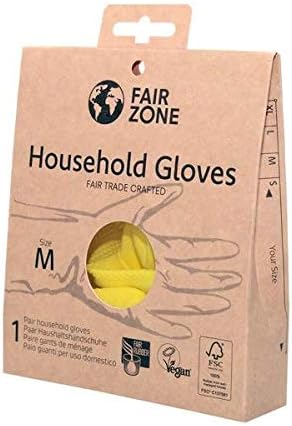 fair squared 家用手套由 * 天然fsc乳胶制成.一对 m 码,黑色,mediano