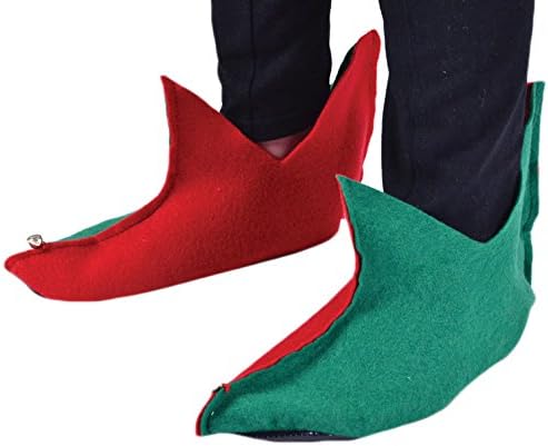 bristol novelty ba156 圣诞精灵鞋,红色,均码,男女皆宜 - 成人