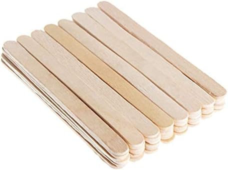 healifty 天然彩色木制手工棒木棍冰淇淋 diy 手工材料 50 件