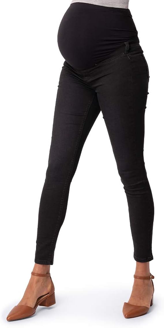 seraphie 女士超紧身孕妇牛仔裤黑色