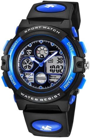 手表,儿童手表,男孩青少年数字户外运动手表多功能防水电子数字手表