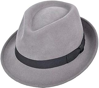 trilby 帽子 防水 可压碎 手工制作 带罗缎带 优质 trilby 软呢帽