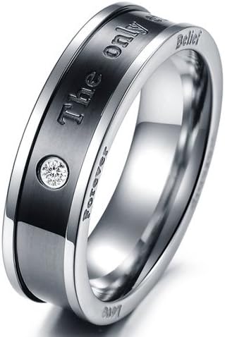 opktheonlyeternallove韩国时尚饰品新款唯一永恒的爱水钻钛钢情侣