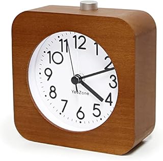 夜灯,书桌,客厅,卧室,简约时尚,方形,圆形闹钟,礼品(方形,棕色)