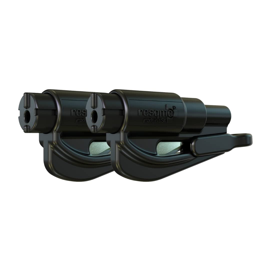 resqme Sharp rescue multi-purpose vehicle escape hammer, window breaker, cutting seat belt, 2-piece set