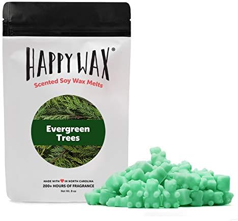 happy wax - evergreen 树蜡融化 - 香味大豆蜡融化 - 大号(8 盎司)