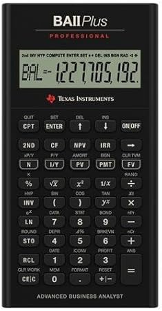 Texas Instruments Ti Ba Ii Plus 专业金融计算器 10 个字符 Lcd 电池供电iibapro Clm 4l1 A 亚马逊中国 办公用品