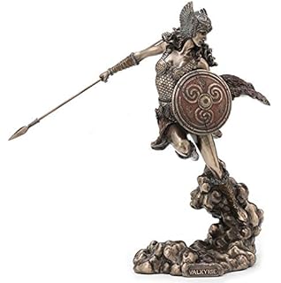5 厘米)挪威女神 valkyrie wielding 矛和盾雕塑 valkyrja