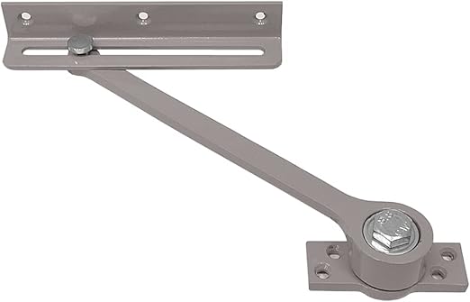 zeroplus 门摩擦固定器,灯光图案,温和钢,银色饰面,z106