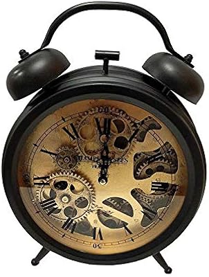 sassy home 黑色和黄铜机械齿轮仿闹钟
