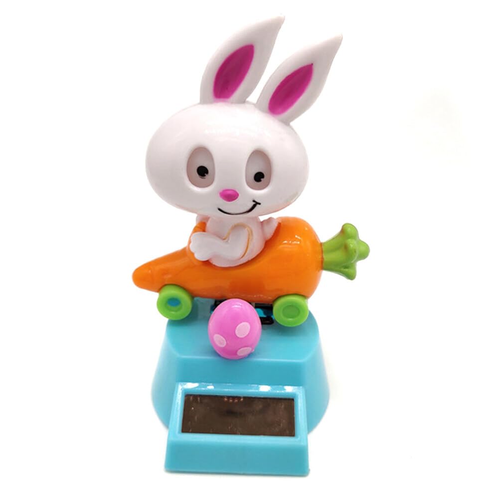 LICHENGTAI Car dashboard Dancer bobblehead toy solar drive decoration, solar swing doll rabbit Solar dance toy car interior decoration dashboard car decoration