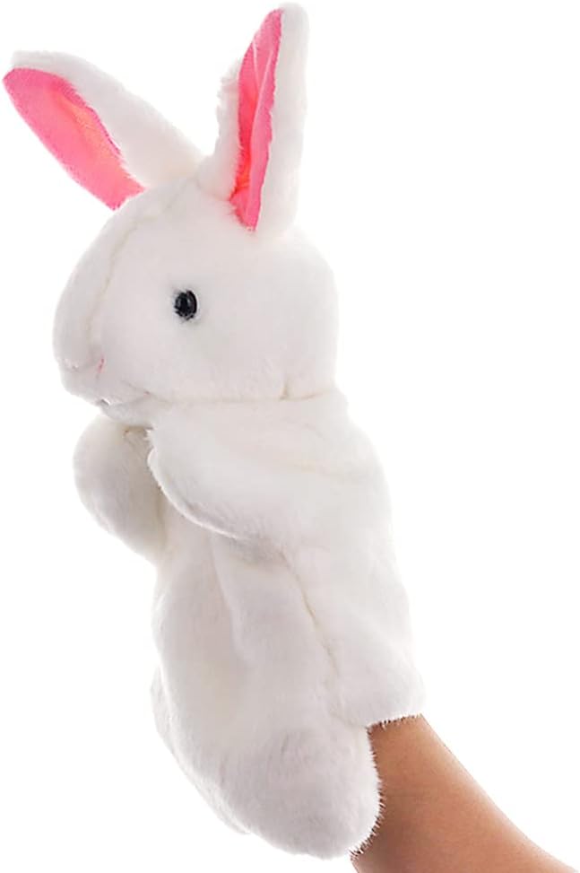 bunny 手指娃娃,儿童和成人手偶,可爱的手偶动物兔子 有趣的学习玩具