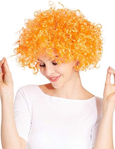 h00ter 小丑卷发非洲假发,万圣节派对服装假发