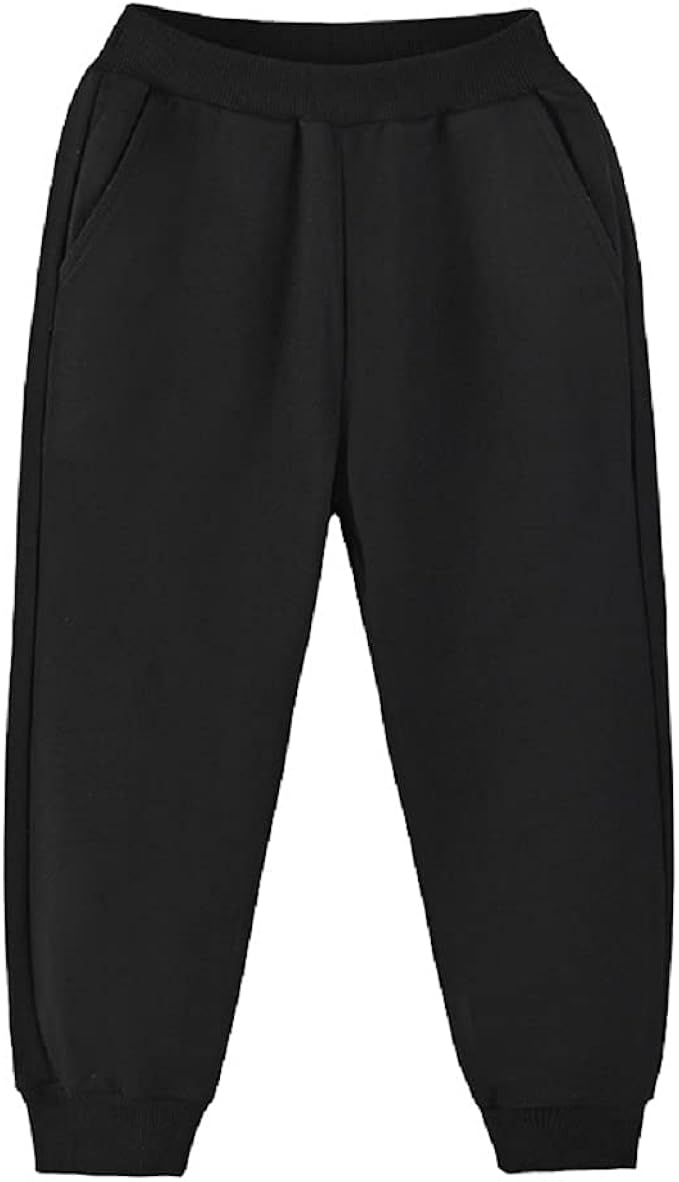 msgray 女孩男孩运动裤幼儿婴儿裤儿童慢跑裤纯色棉质休闲套头运动服