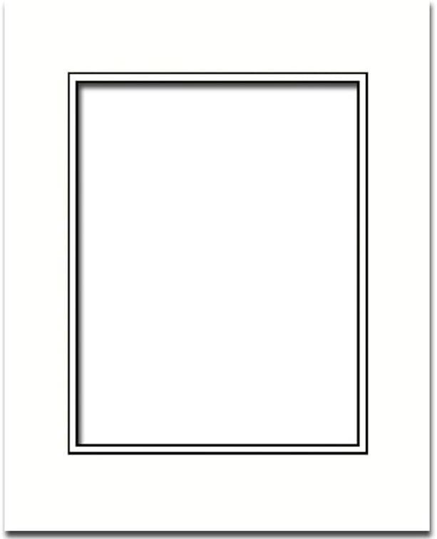 pa 加框成人垫dbl 11x14/8x10 blkcore 白色双黑色cr