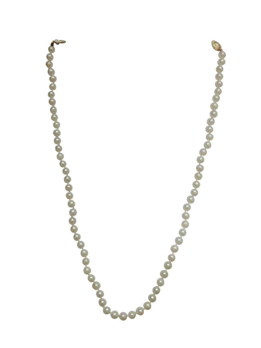 FursNewYork 43.18cm white Sea Pearl necklace with 14K gold buckle, medium, pearl