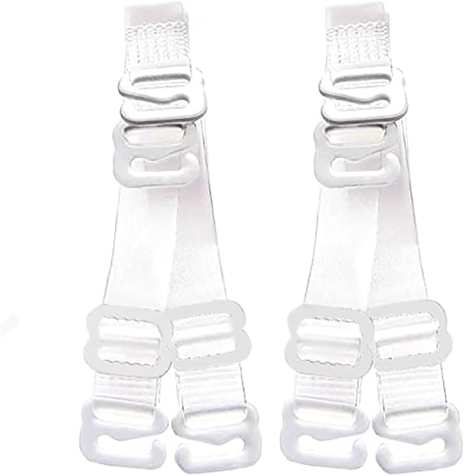 2双隐形透明文胸带防滑可调节文胸带柔软透明肩带