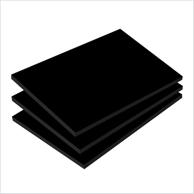 7 厘米)黑色可打印刚性塑料板,非常适合标牌,展示和工艺项目,耐用塑料