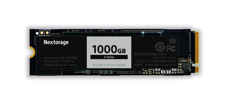 Nextorage 1TB Built-in Gaming SSD NVMe M.2 2280 PCIe Gen.4(G-Series). Read speeds up to 7300MB/s and write speeds up to 6000MB/s