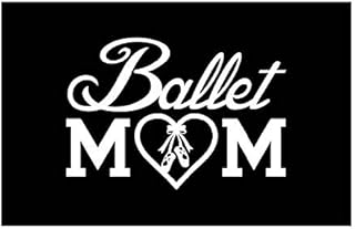 ballet mom 乙烯基贴纸 | 白色 | 由 foxtail decals 在美国制造