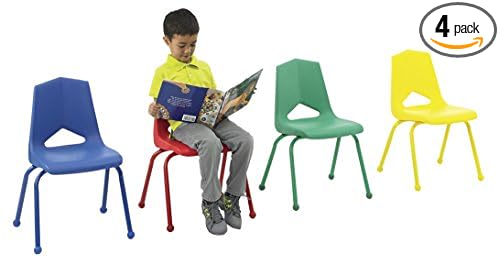 Royal Seating 1544238 Royal 1100 系列14 英寸 约35 6 厘米 带球滑梯的堆叠椅子 4 种颜色各1 种 23 5 英寸 约59 7 厘米 高 26 67 厘米 宽 26 7 厘米长 各种 4 件装 亚马逊中国 办公用品