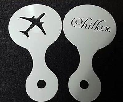 chillax & plane 咖啡杯/卡布奇诺模板可重复使用多次咖啡厅餐厅