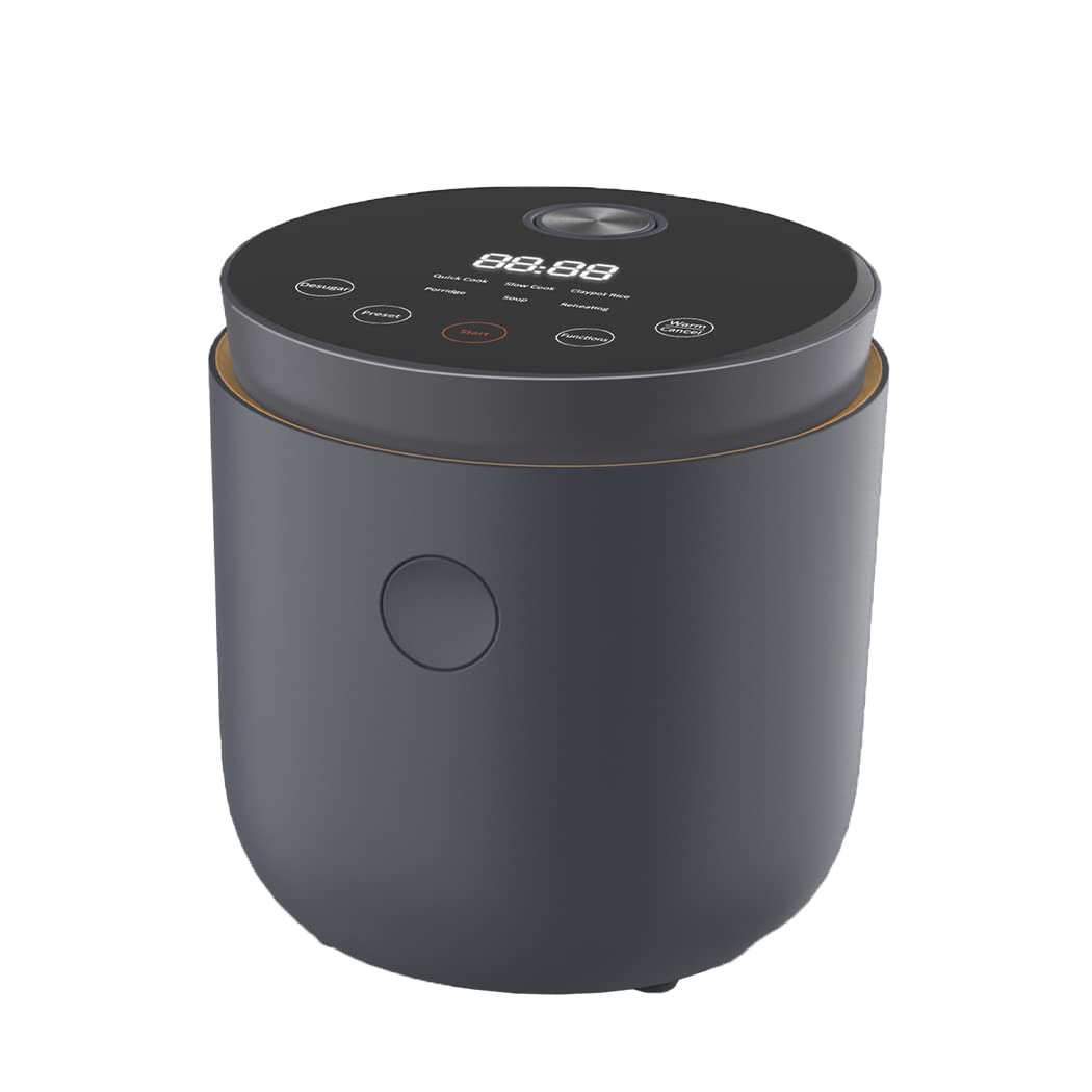 Mokero Low carbon Rice Cooker,2 liters uncooked sugar cut rice cooker Multi-functional digital programmable small rice cooker 24 hours preset Heat preservation * Non-stick lined with rice soup separat