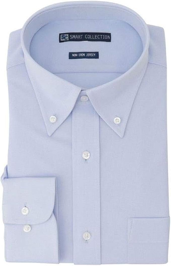 smart collection 衬衫 iris plaza 衬衫 长袖 弹力 纽扣领 定型 经编